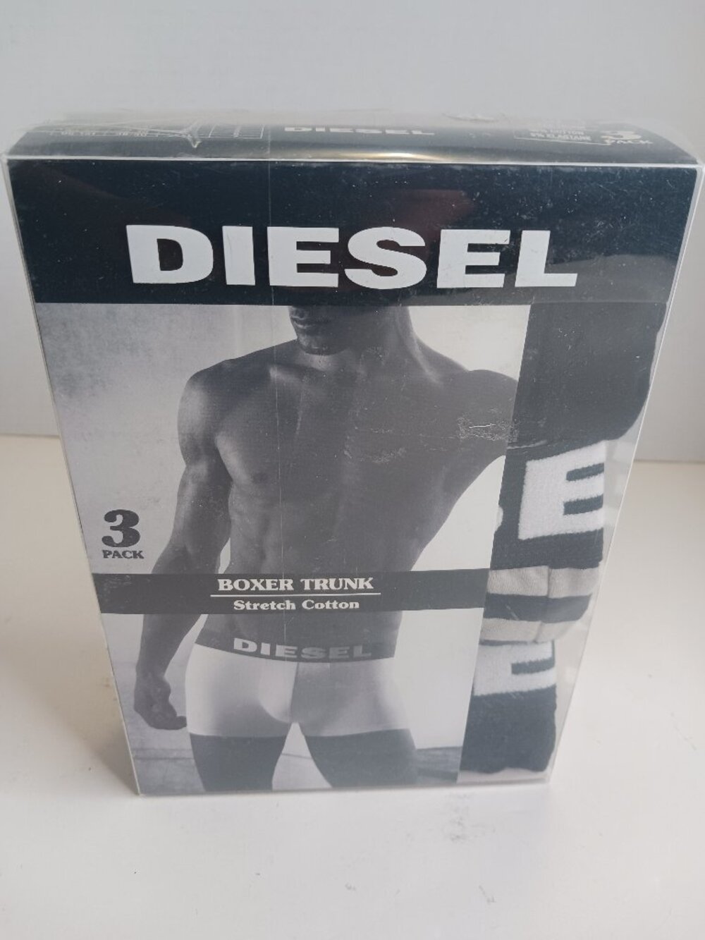 Diesel 3 Pack Boxer Trunk Grey Black Men's Underwear size XL